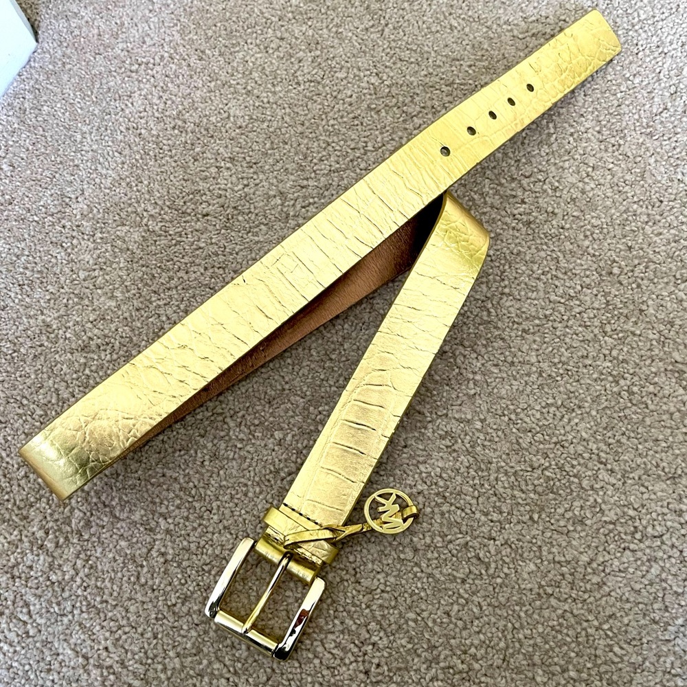 Gold embossed leather Michael Kors Belt *NWT*